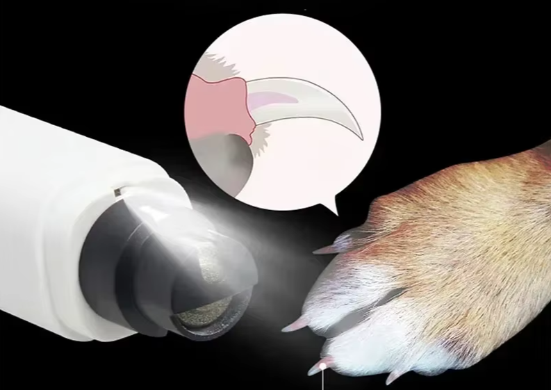 Cortador de unhas elétrico, recarregável com carregamento USB, luz LED - PolloPets