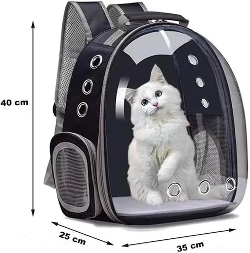 Mochila Pet visão panorâmica inteligente segurança ventilação