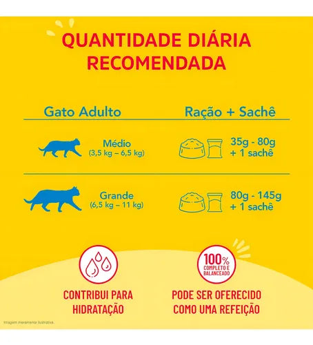 Purina Friskies Alimento Úmido gatos adultos sachê 85g caixa 15 unidades atum