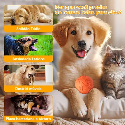 Bolinha Interativa para Cães e Gatos - Brinquedo Resistente Pet Grande