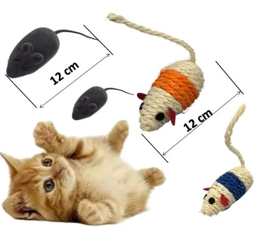 Kit 8 Brinquedos Interativos Para Gato Com Varinha Diversão