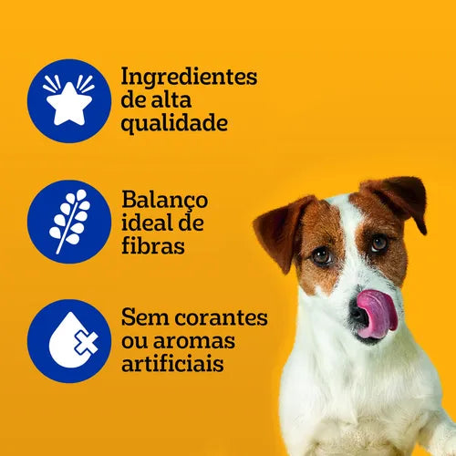 Pack Ração Úmida Pedigree para Cães Adultos Raças Pequenas Sachês Carne 100g - Caixa com 18 unidades