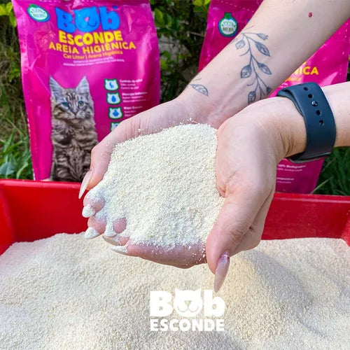 Eco biodegradável areia natural para gatos bob esconde pacote 4kg
