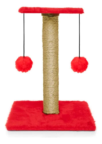 Arranhador Para Gatos Poste Com Brinquedo Duplo