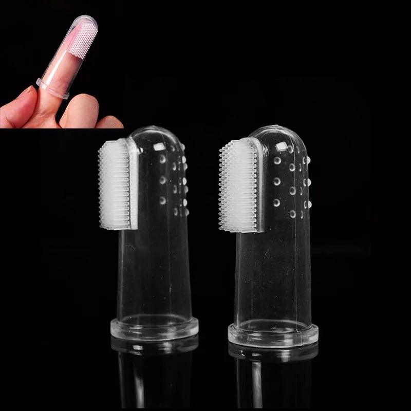 Escovas de Dedo de Silicone - Limpadores de Dentes de Cerdas Macias - PolloPets