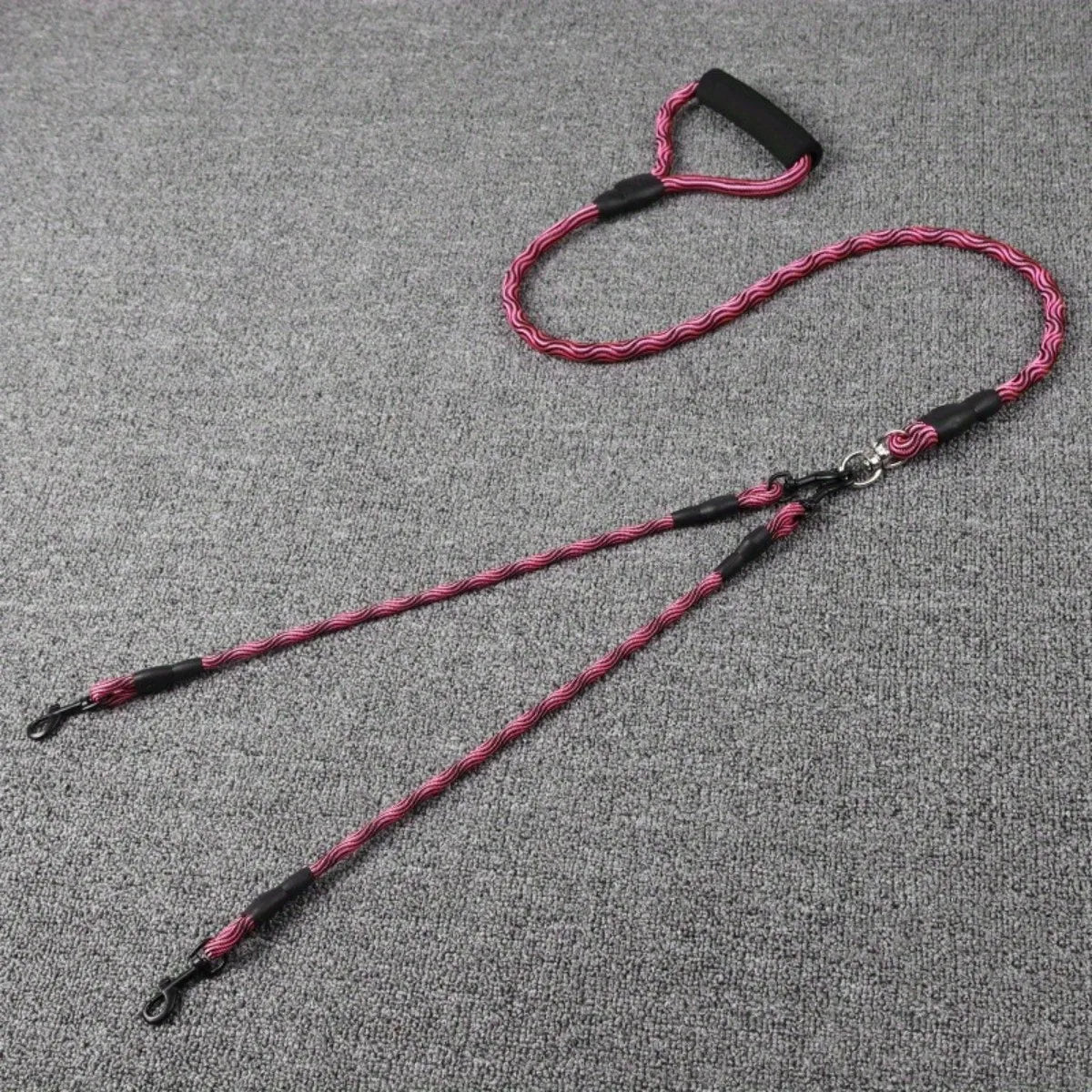 Coleira dupla, corda de nylon. - PolloPets