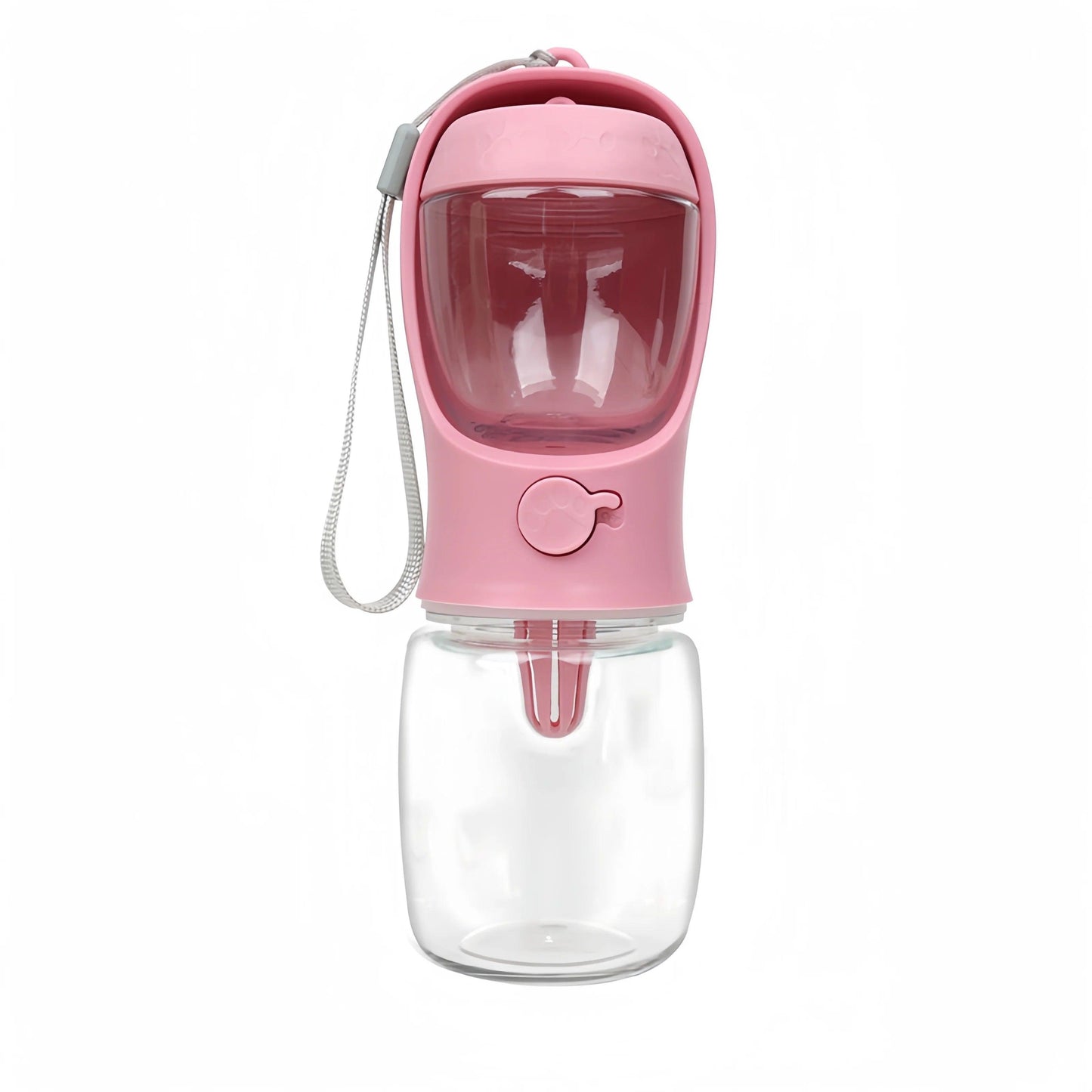 Garrafa de água com dispensador de alimentos. - PolloPets