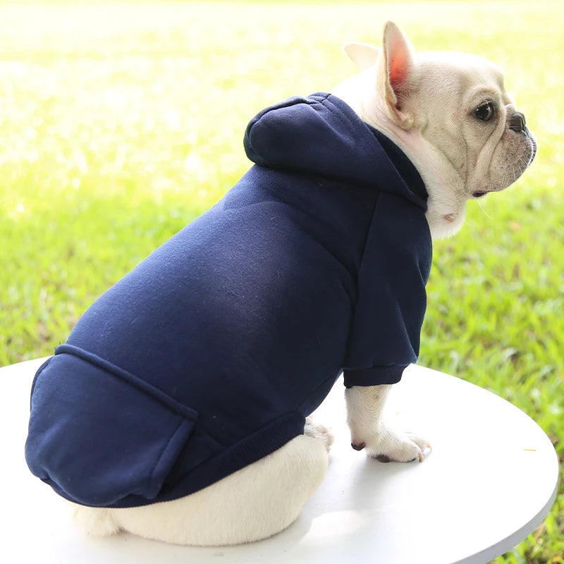 Roupa Outono e Inverno - Espessamento quente, dois pés com capuz - PolloPets