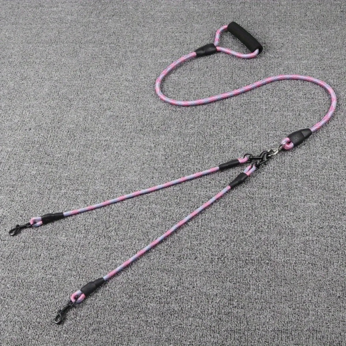 Coleira dupla, corda de nylon. - PolloPets