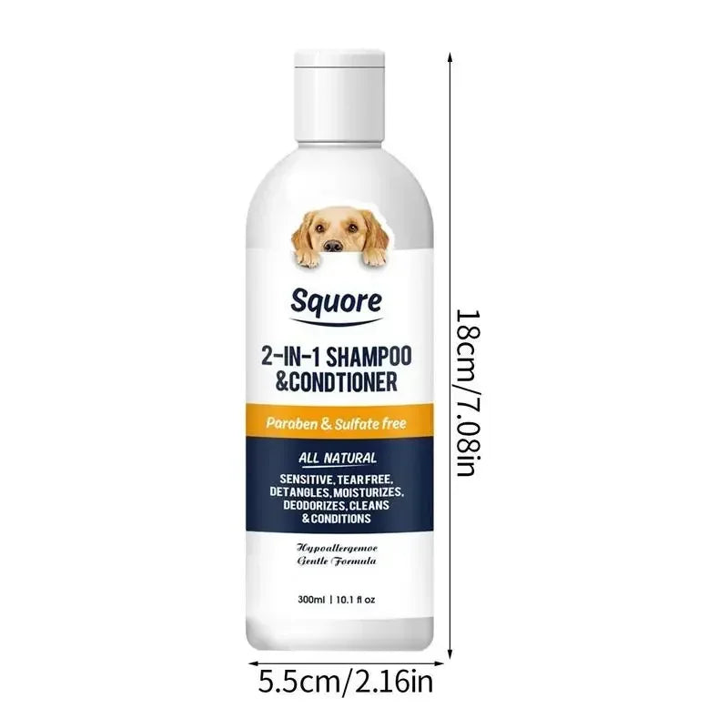 Shampoo e condicionador 2 em 1 - Para peles sensíveis, PH equilibrado - PolloPets