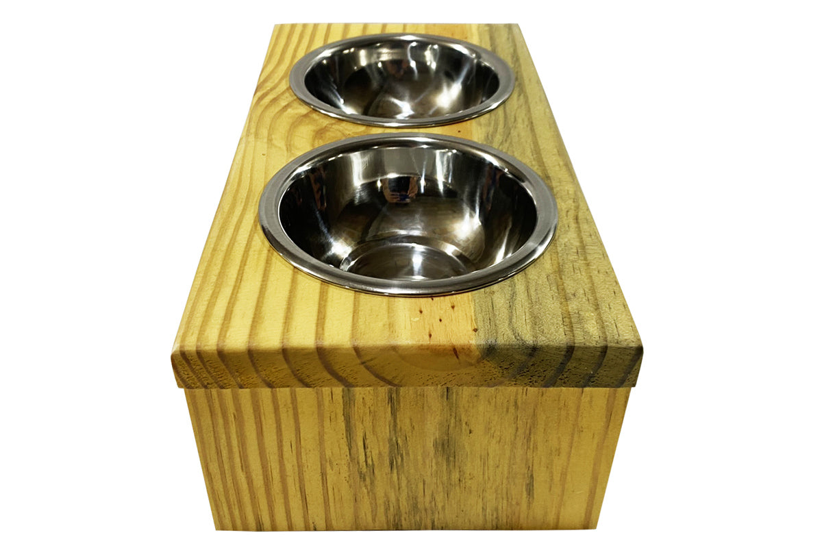 Comedouro para Cães e Gatos Toronto Elevado e com potes de Inox P