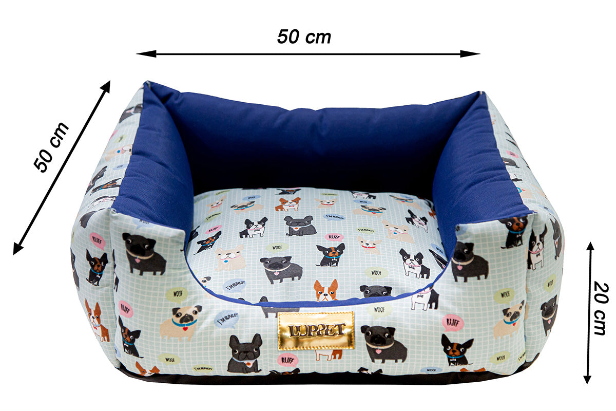 Kit Enxoval Luxo para Cachorro 100% Impermeavel Luppet Azul Cachorrinho