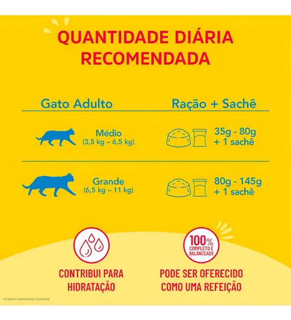 Purina Friskies Alimento Úmido gatos adultos sachê 85g caixa 15 unidades atum