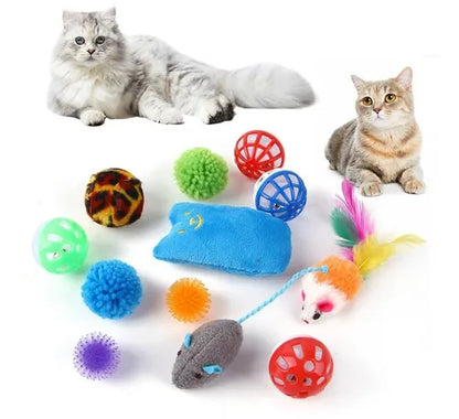Kit 8 Brinquedos Interativos Para Gato Com Varinha Diversão