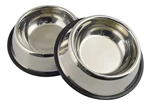 Tigela Pote 500ml Cachorros Médios 2 Unidades Comedouro Inox