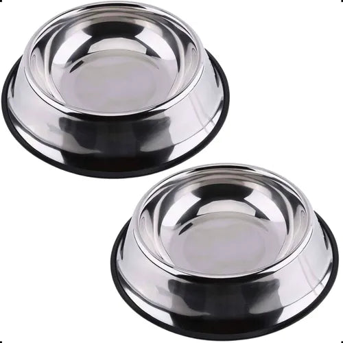 Tigela Pote 900ml Cachorro Grande 2 Unidades Comedouro Inox