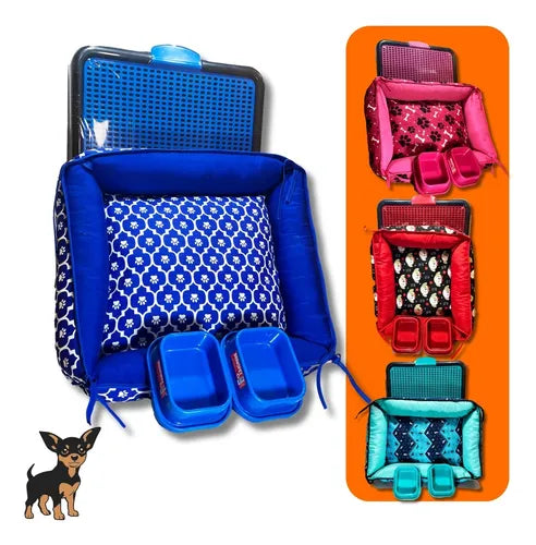 Kit Cachorro Pequeno Fêmea Macho Completo Cama Sanitário