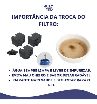 Fonte Gato Bebedouro Pet 600ml Bivolt USB