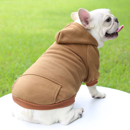 Roupa Outono e Inverno - Espessamento quente, dois pés com capuz - PolloPets
