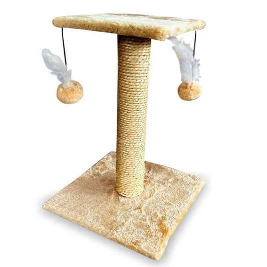 Arranhador Para Gatos Poste Com Brinquedo Duplo