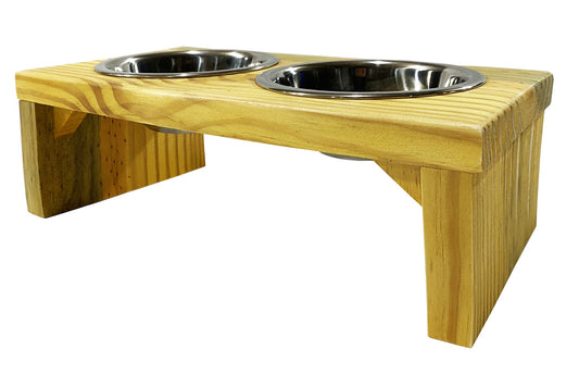 Comedouro para Cães e Gatos Toronto Elevado e com potes de Inox P